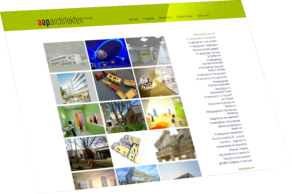 Webseite AAP Architekten