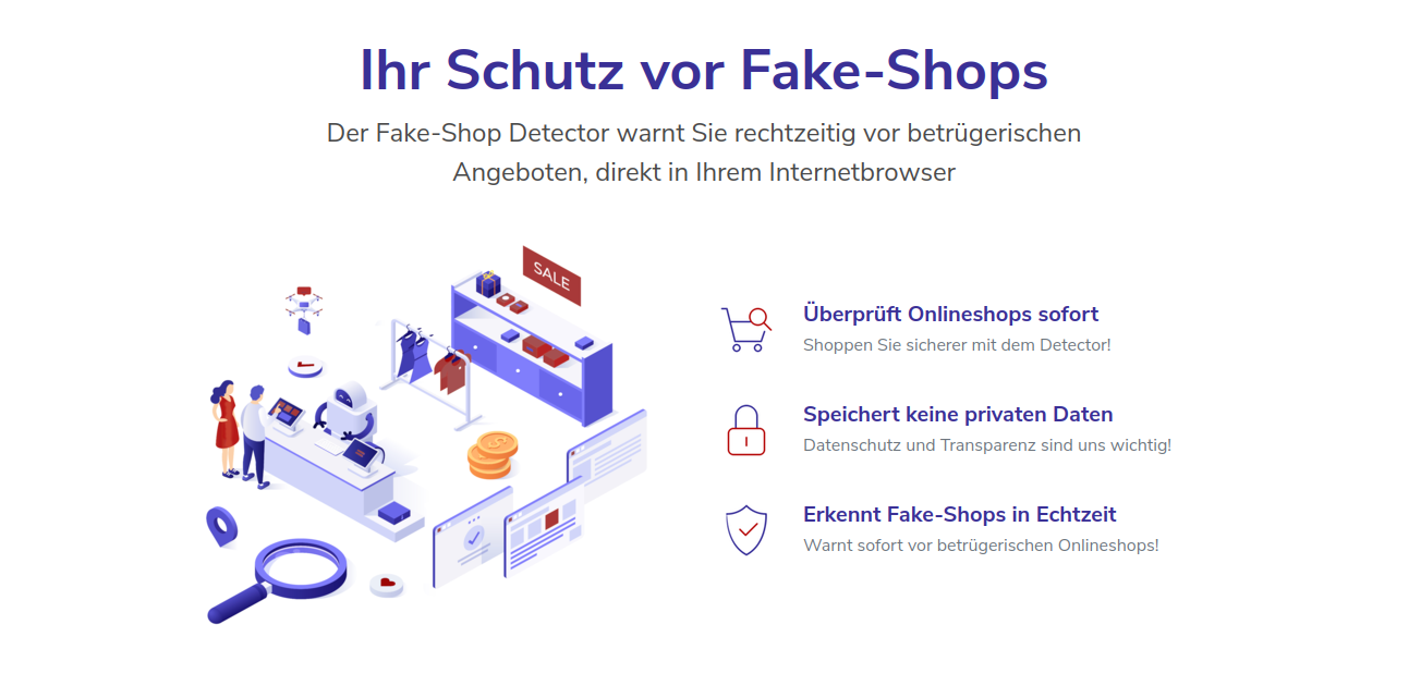 Fake-Shop Detector Webansicht